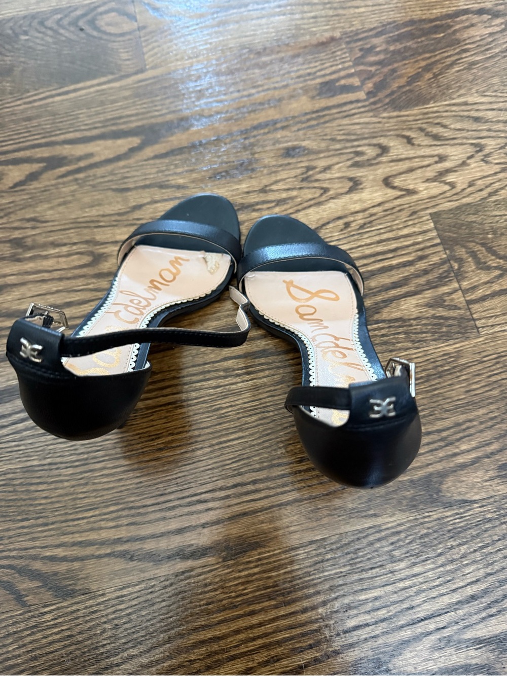 Sam Edelman Black Open-Toe Ankle Strap Sandals